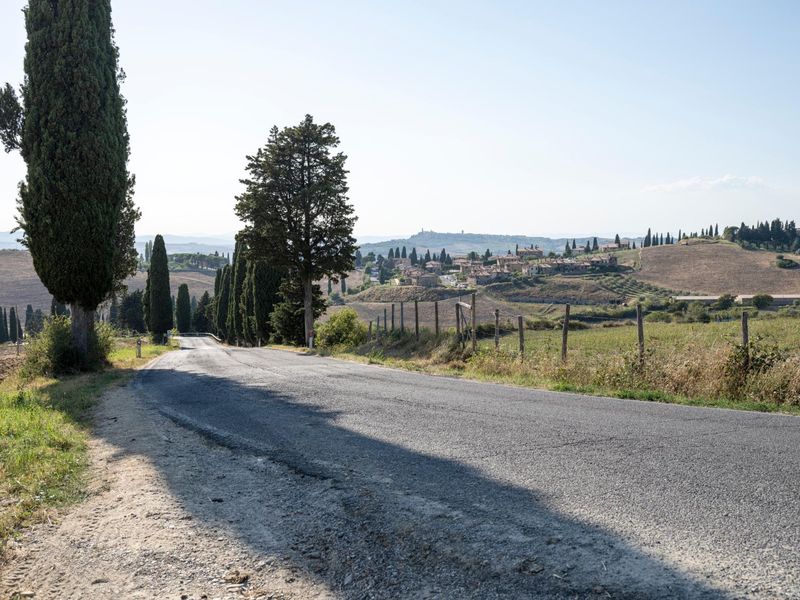 Aerial View of Winding Road in Tuscany, Italy HDRi Maps and Backplates