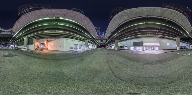 Unique Architecture in Los Angeles Building - HDRi Maps and Backplates