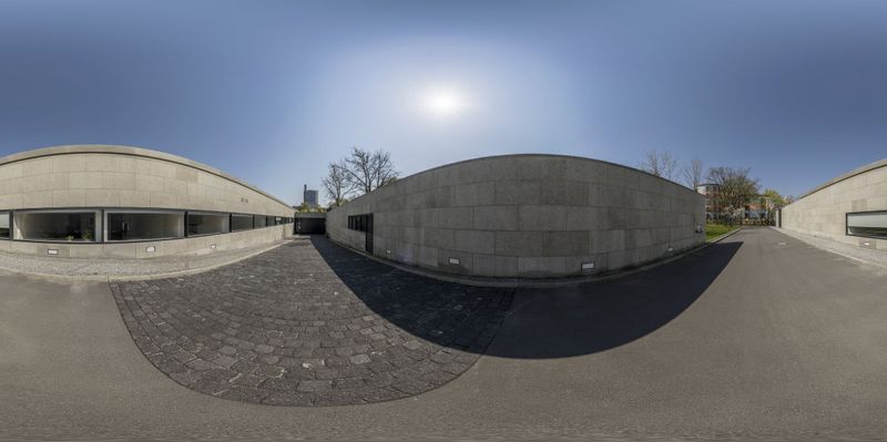 Urban City Life in Berlin Under a Clear Sky HDRi Maps and Backplates