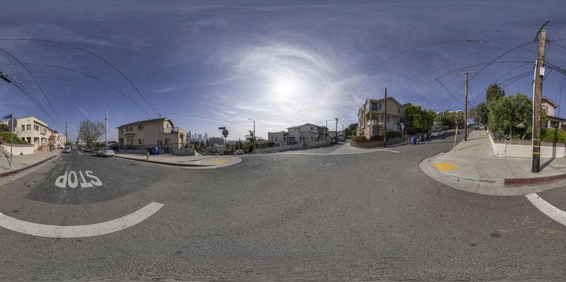 Urban Cityscape in California's Open Spaces HDRi Maps and Backplates