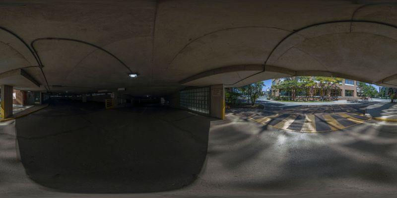Urban Design: Arches, Straight Road, and a Building HDRi Maps and ...