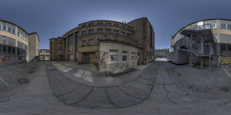 Urban Design in Berlin's Hinterhof HDRi Maps and Backplates
