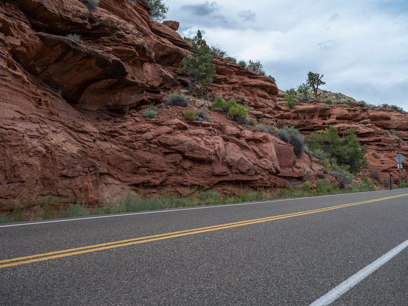 USA: Clouds Over the Scenic Asphalt Road HDRi Maps and Backplates
