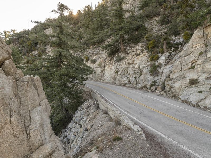 USA Dawn On Asphalt Road With Mountain - HDRi Maps and Backplates