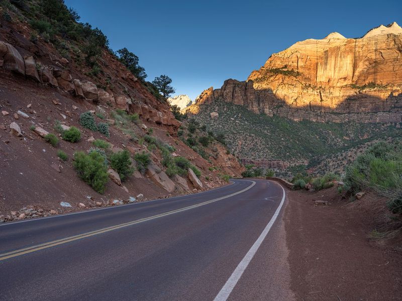 USA Landscape: Dawn, Mountain, and Shadow