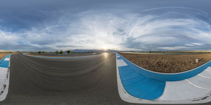 USA Race Track: An Empty Field on a Sunny Day HDRi Maps and Backplates