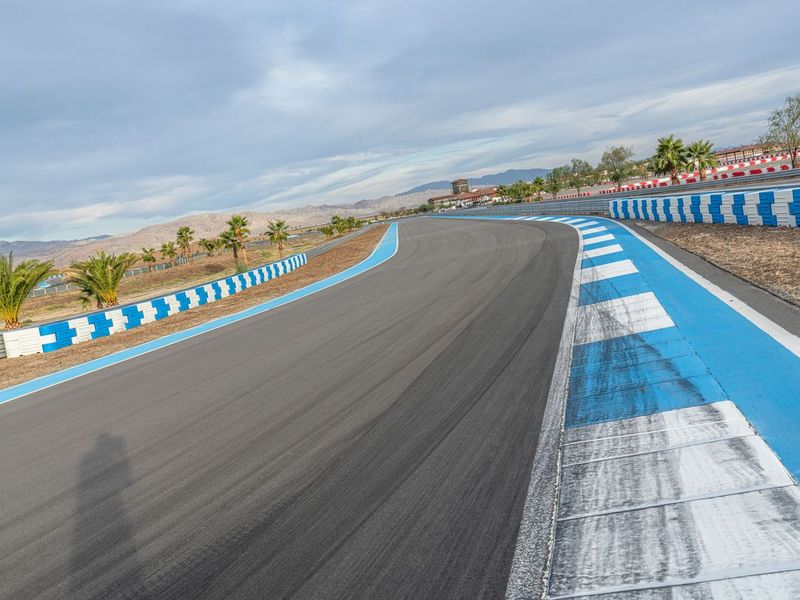 USA Racing on a Curved Road HDRi Maps and Backplates