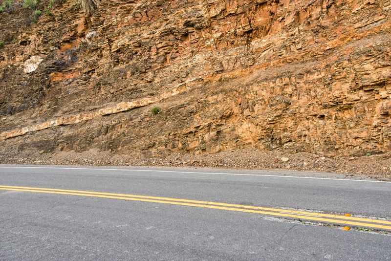 USA Road Through Asphalt Mountain Landscape HDRi Maps and Backplates