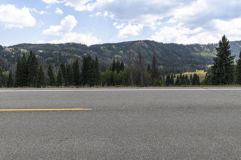 USA Road Through Forest and Mountain Landscape HDRi Maps and Backplates