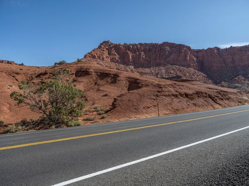 USA Road Landscape with Clear Sky HDRi Maps and Backplates
