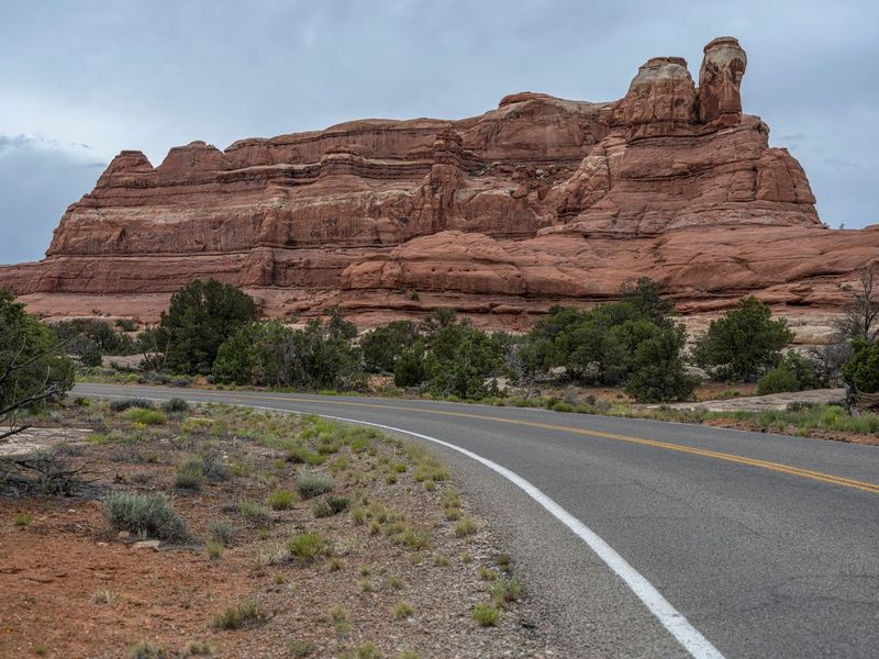 Utah Canyon Landscape with Asphalt Road HDRi Maps and Backplates