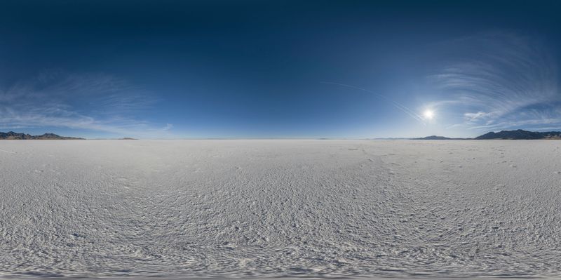 Utah Desert at Dawn: A Snowy Landscape HDRi Maps and Backplates