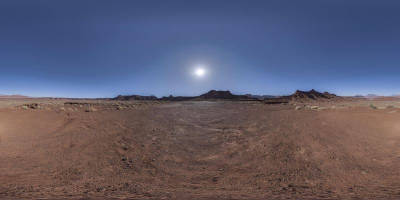 Utah Desert Landscape with Majestic Mountain Peaks HDRi Maps and Backplates