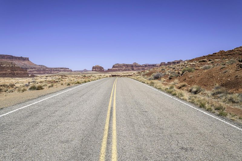 Utah Desert Road Landscape Mountain HDRi Maps and Backplates