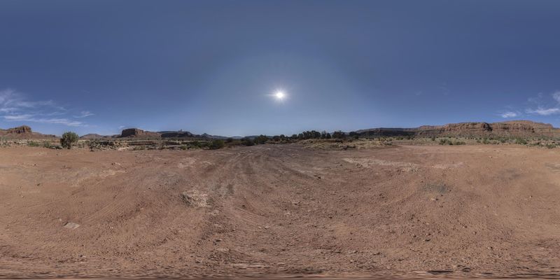 Utah Desert Road at Sunset HDRi Maps and Backplates