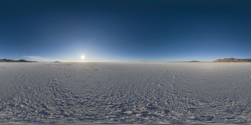 Utah Desert: A Sunny Day in a Snow Field HDRi Maps and Backplates