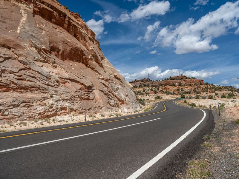 Utah Landscape: Clear Skies and Fluffy Clouds HDRi Maps and Backplates