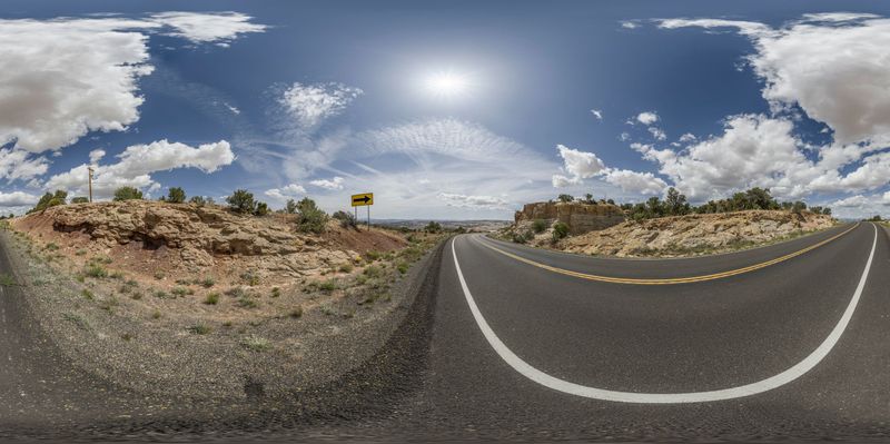 Utah Landscape: Majestic Clouds on a Sunny Day HDRi Maps and Backplates