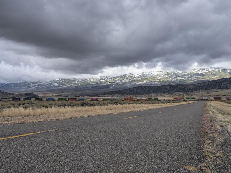 Utah Mountain Landscape Under a Grey Sky HDRi Maps and Backplates