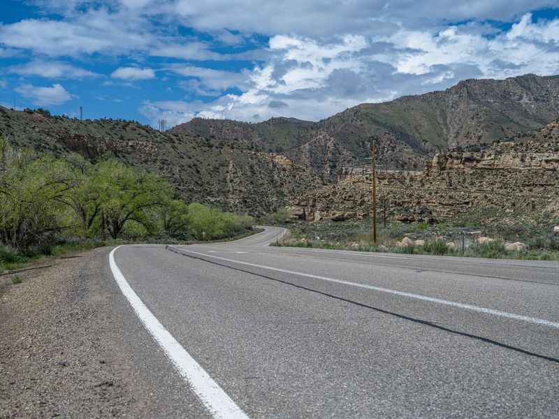 Utah Mountain Road with Clear Skies HDRi Maps and Backplates