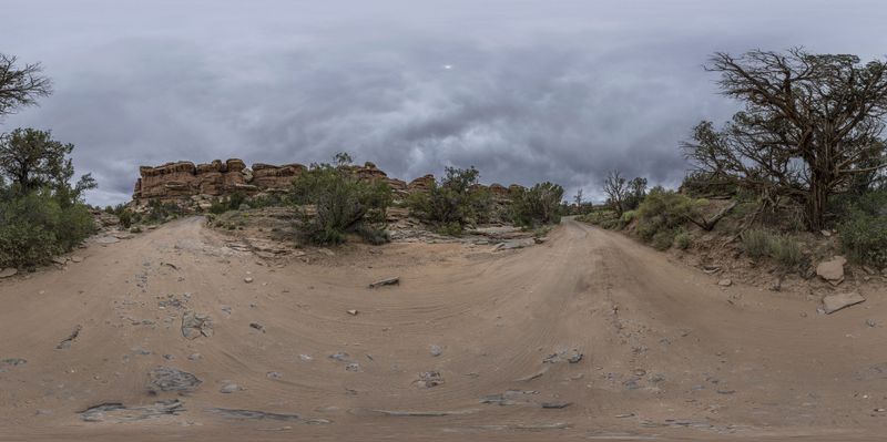 Utah Red Rock Canyon on a Gloomy Day HDRi Maps and Backplates