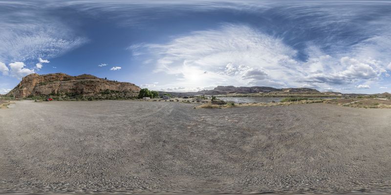 Utah River Sunrise: Nature's Beauty in the Canyon HDRi Maps and Backplates
