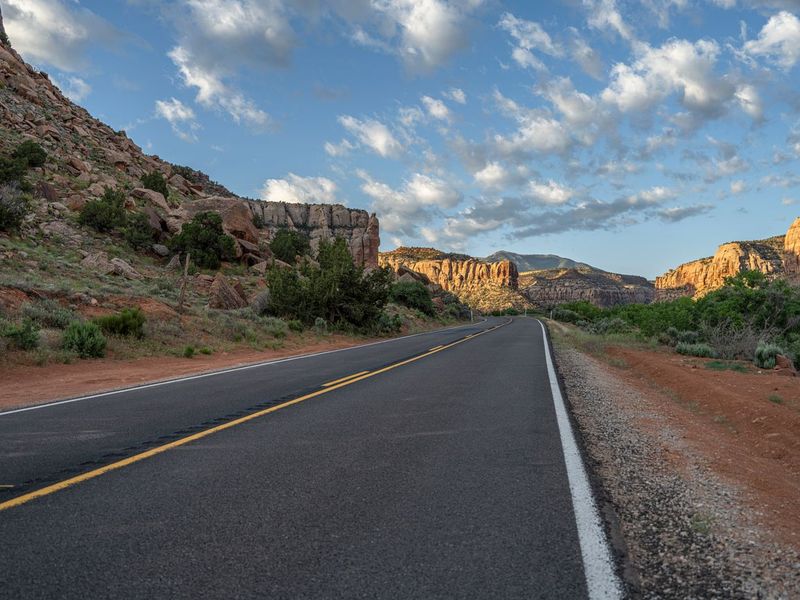 Road Through the Landscape of Utah at Dawn HDRi Maps and Backplates