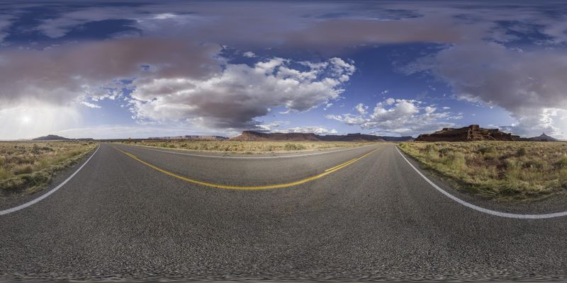 Utah Road: Low Desert and Red Rock Mountains HDRi Maps and Backplates