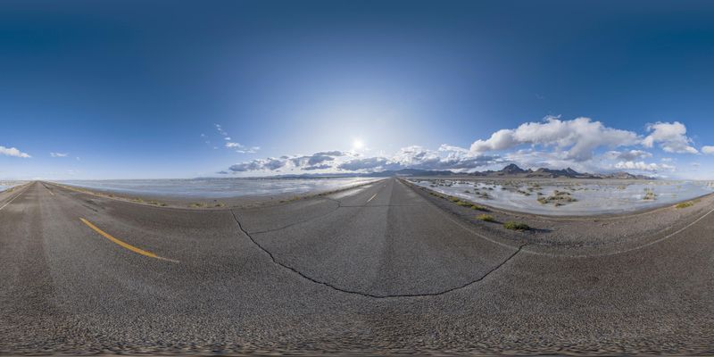Utah Road: Mountain Range and Dramatic Sky HDRi Maps and Backplates