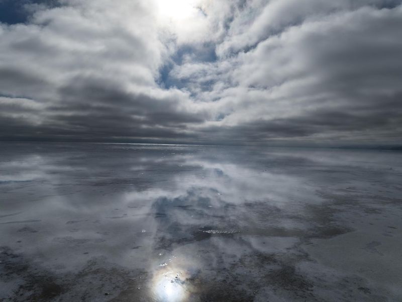Utah Salt Lake Sunrise Landscape Reflection HDRi Maps and Backplates