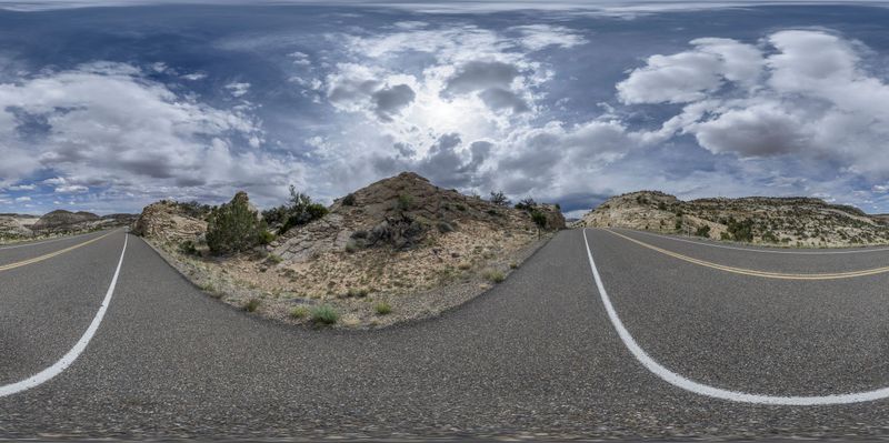Aerial View of an Asphalt Road in Utah, USA - HDRi Maps and Backplates