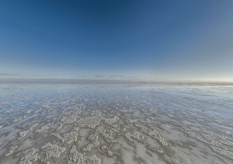 Utah, USA: Clear Sky Over Salt Lake Landscape HDRi Maps and Backplates