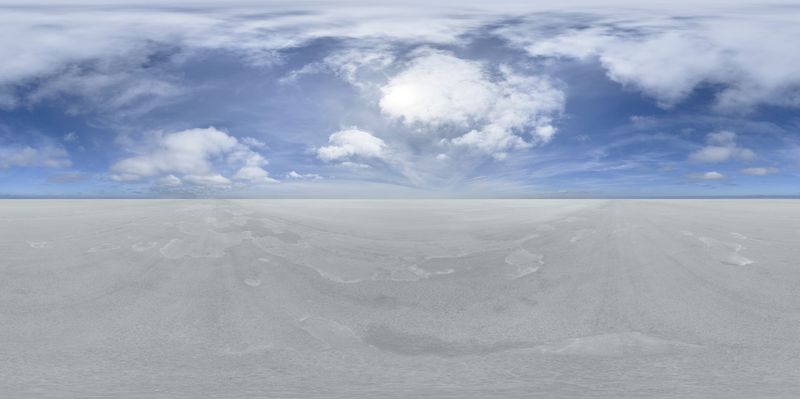 Vast Salt Flat Landscape Under Sunny Skies HDRi Maps and Backplates