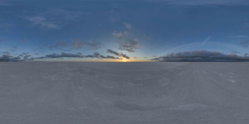Vast Salt Flats at Dawn with Skydome HDRi Maps and Backplates
