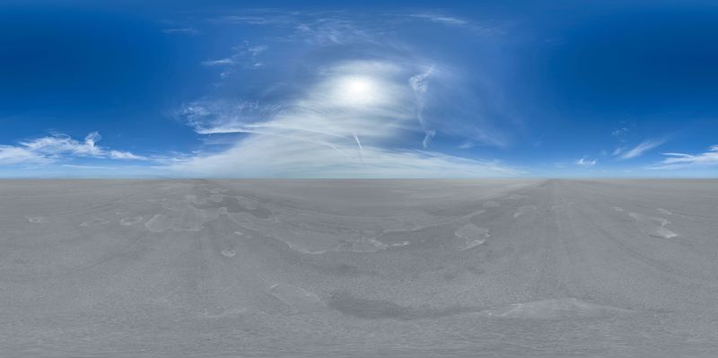 Vast Salt Flats Under Sunny Skies HDRi Maps and Backplates