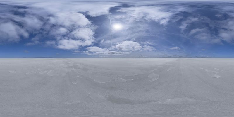 Vast Salt Flats Under the Sunshine HDRi Maps and Backplates