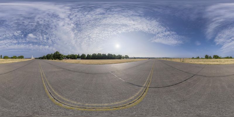 Wide Road in Germany: Lined with Trees and a Clear Sky HDRi Maps and ...