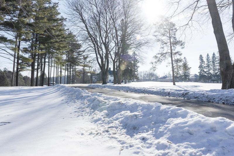 Winter Landscape: Snow Covered Road in Canada HDRi Maps and Backplates