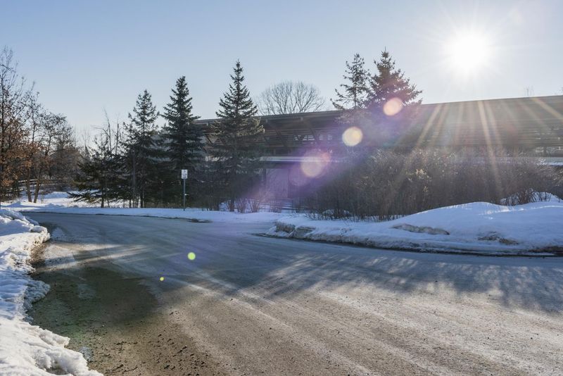 Winter Scene on a Snow Covered Street in Ontario HDRi Maps and Backplates